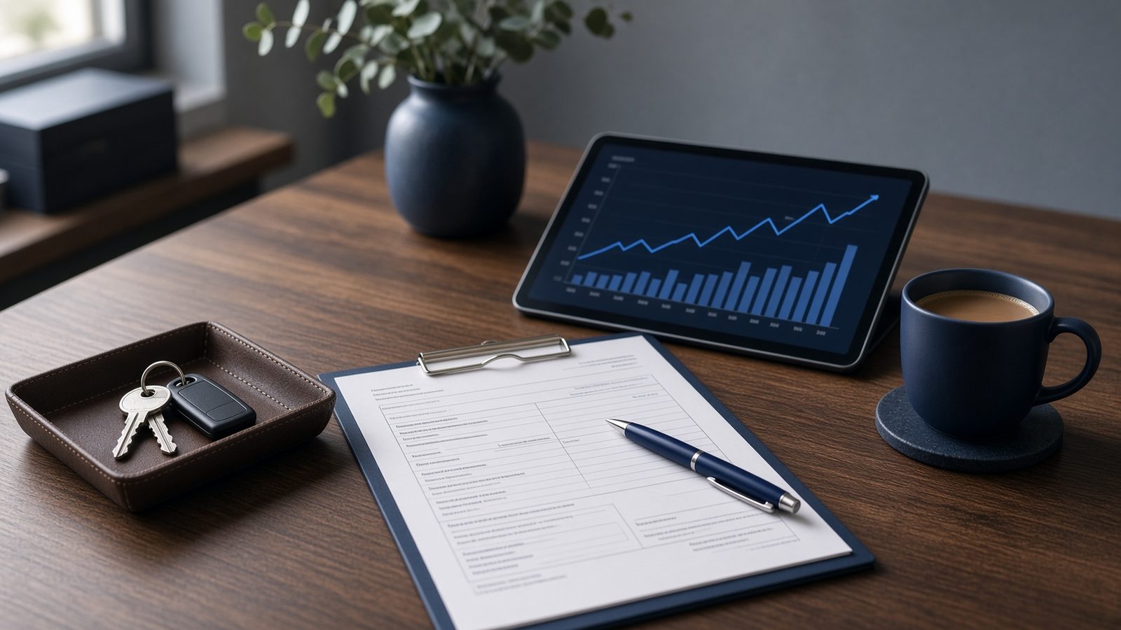 Home loan file on a desk